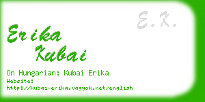 erika kubai business card